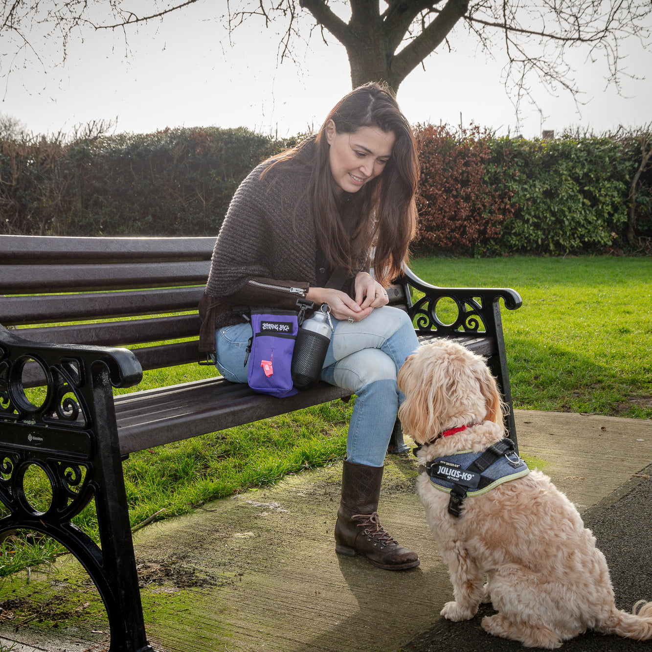 Large Dog Treat Bag - Purple Barking Bags