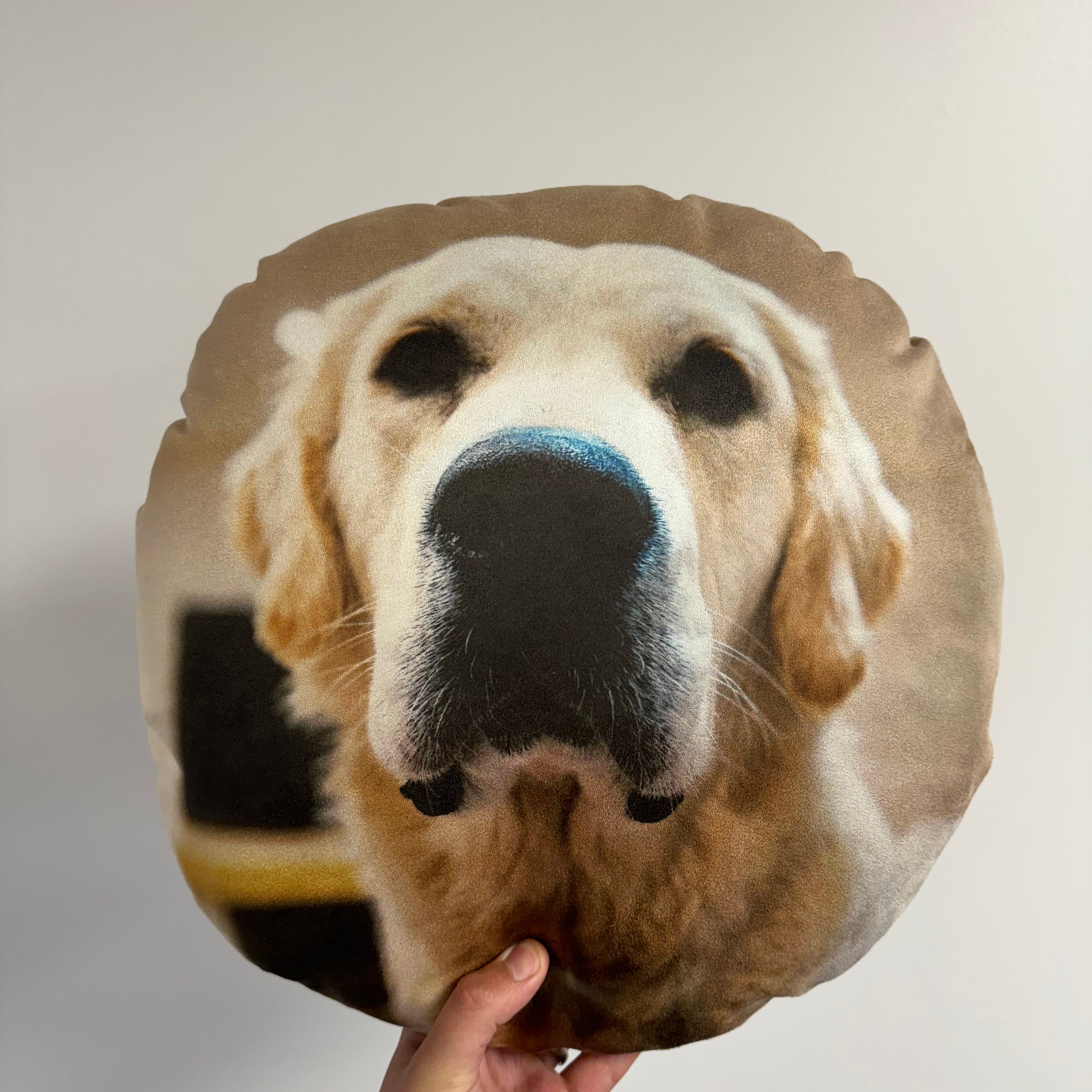 Custom Dog Photo Cushion - Round - Faux Suede Cushions Prodigi