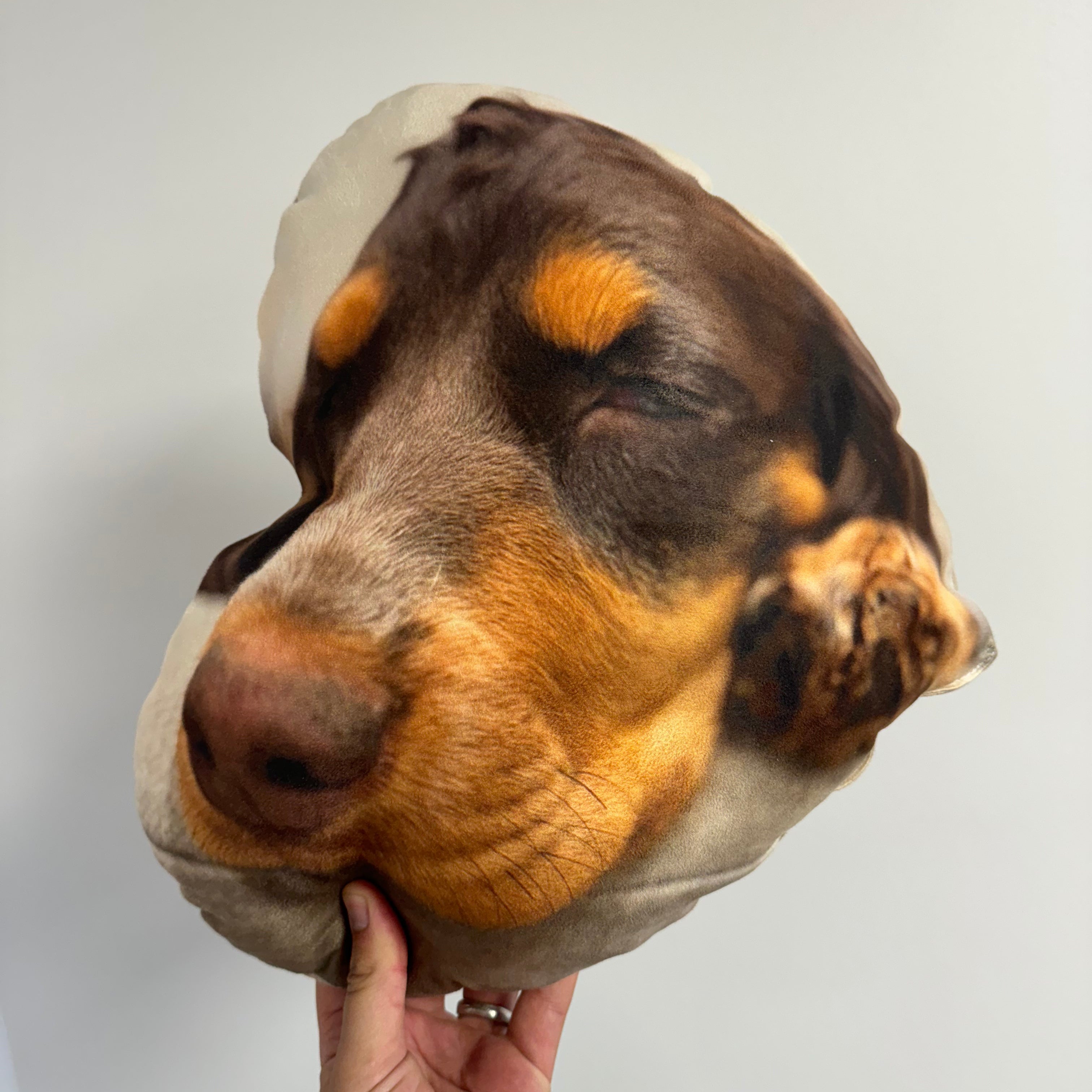 Custom Dog Photo Cushion - Heart Shaped - Faux Suede Cushions Prodigi