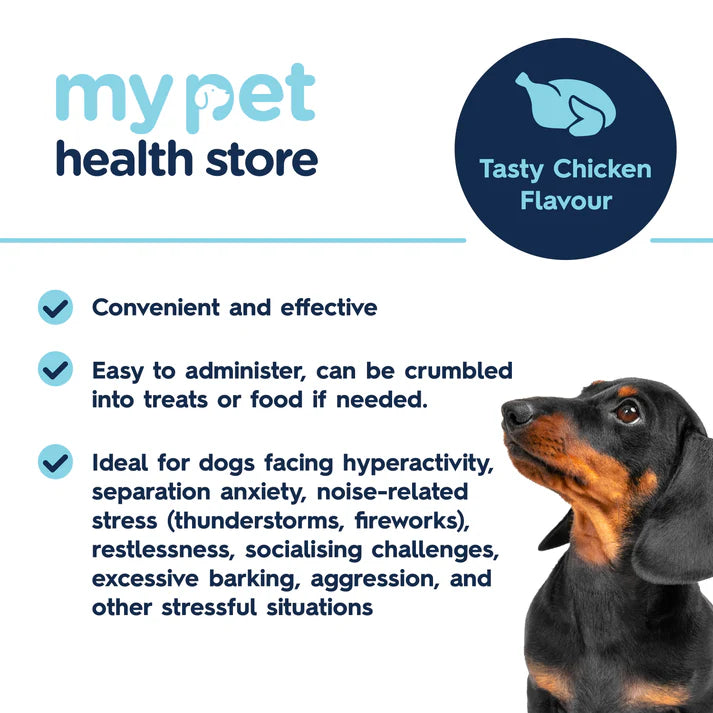 Pet Calming Tablets (for dogs) Pet Supplement My Pet Health Store