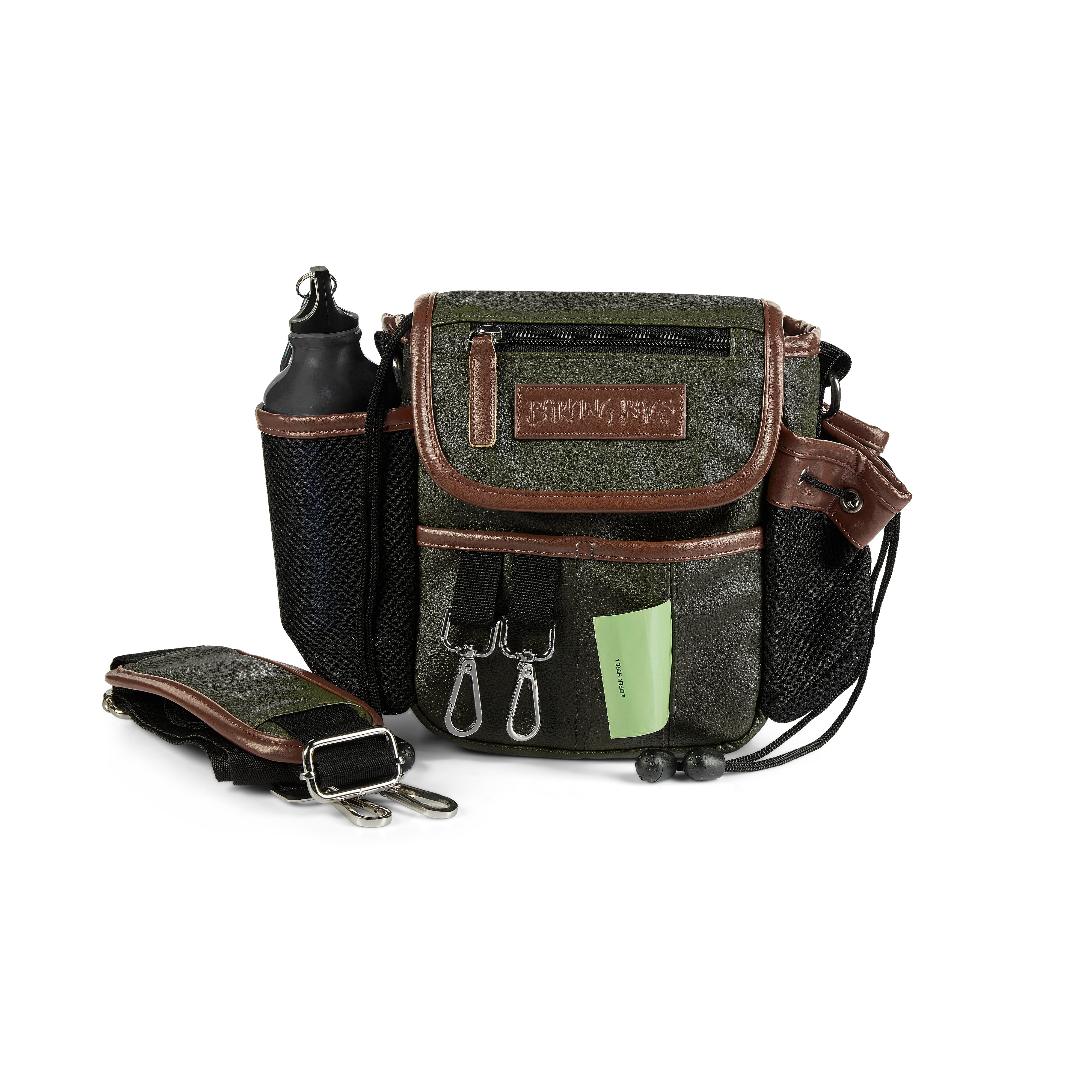 The Original Bag - Moss Green Leather Trim Barking Bags