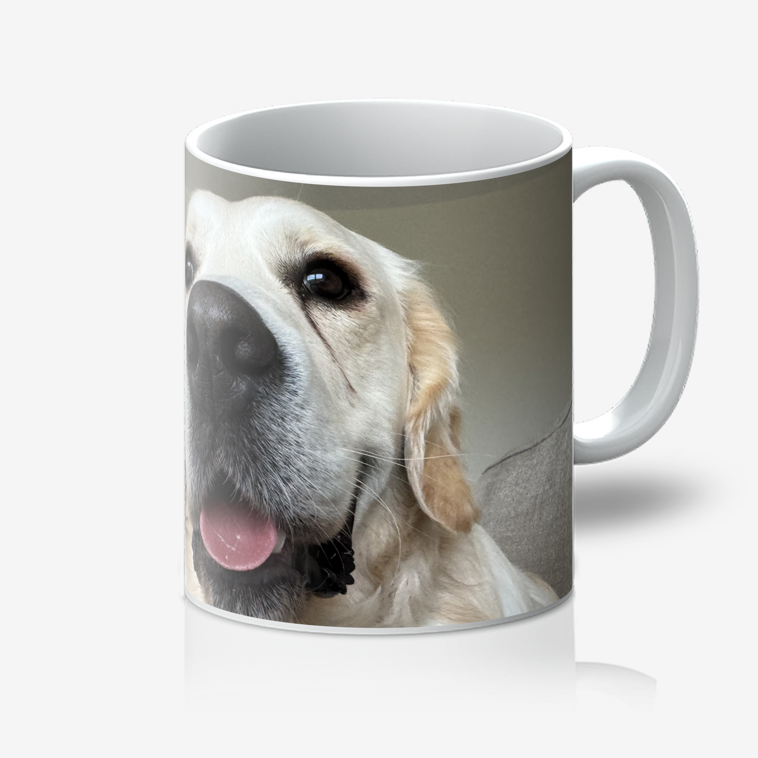 Custom Dog Photo Mug - White Cushions Prodigi