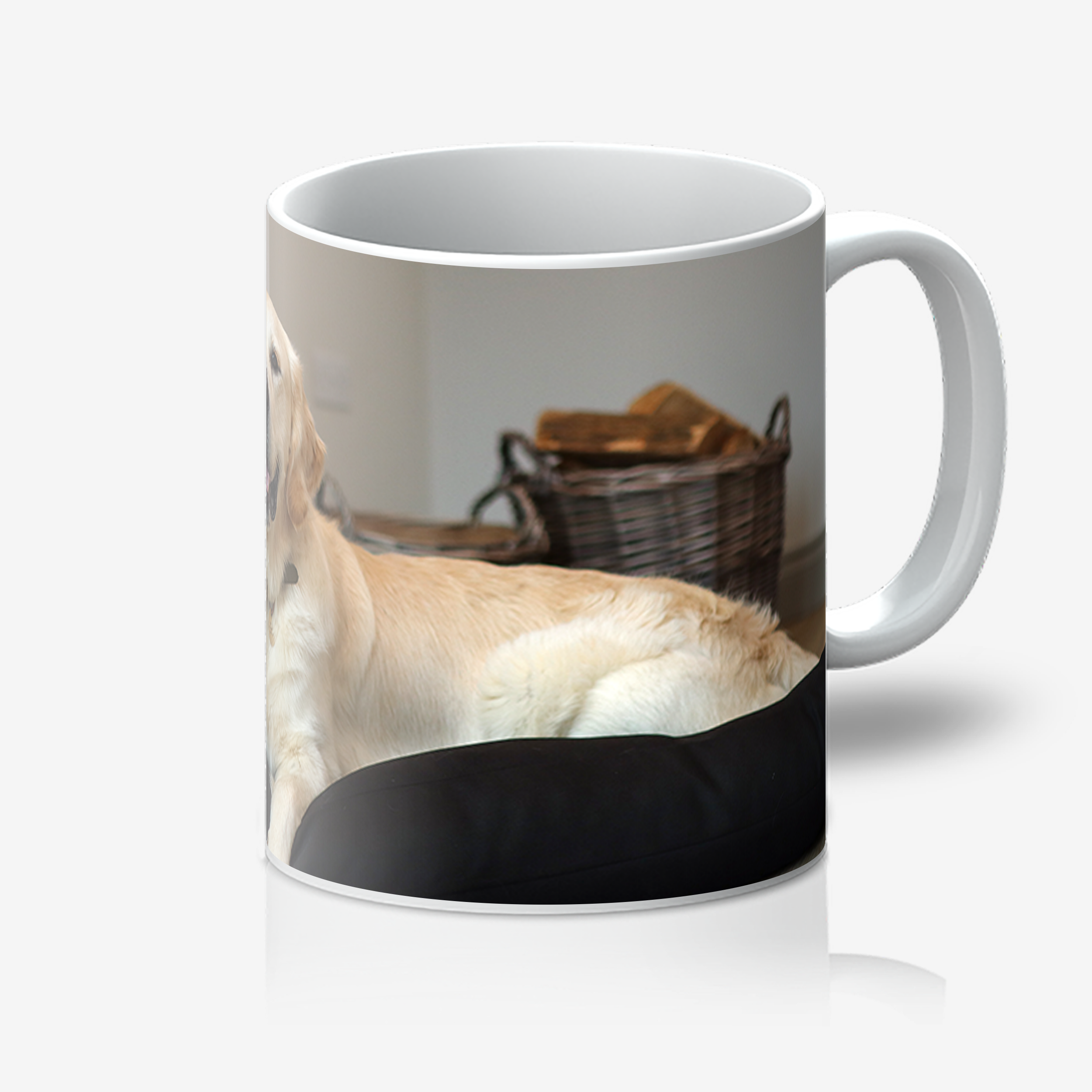 Custom Dog Photo Mug - White Cushions Prodigi