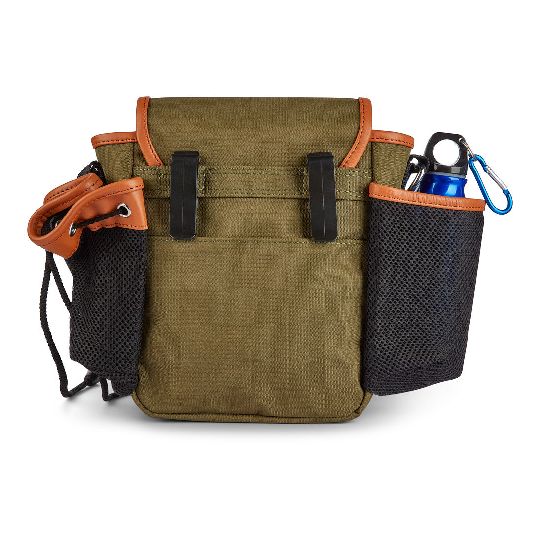 The Original Dog Walking Bag - Khaki Leather Trim Barking Bags