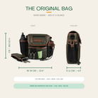 The Original Bag in Moss Green - size at a glance