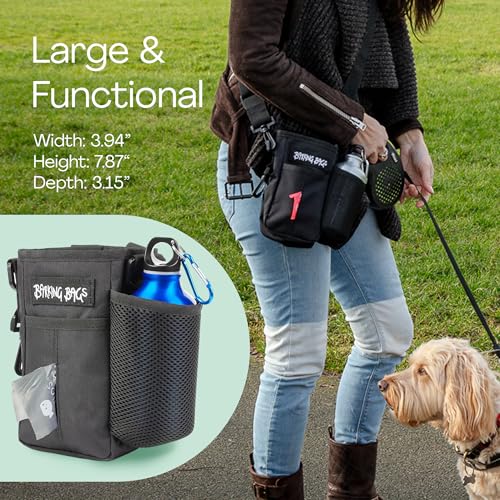 Large Dog Treat Bag - Black Barking Bags