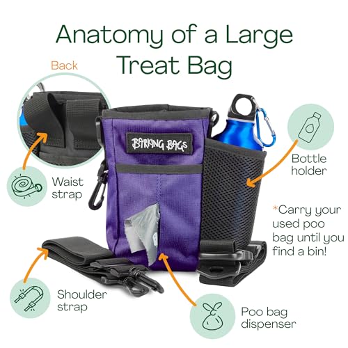 Large Dog Treat Bag - Purple Barking Bags