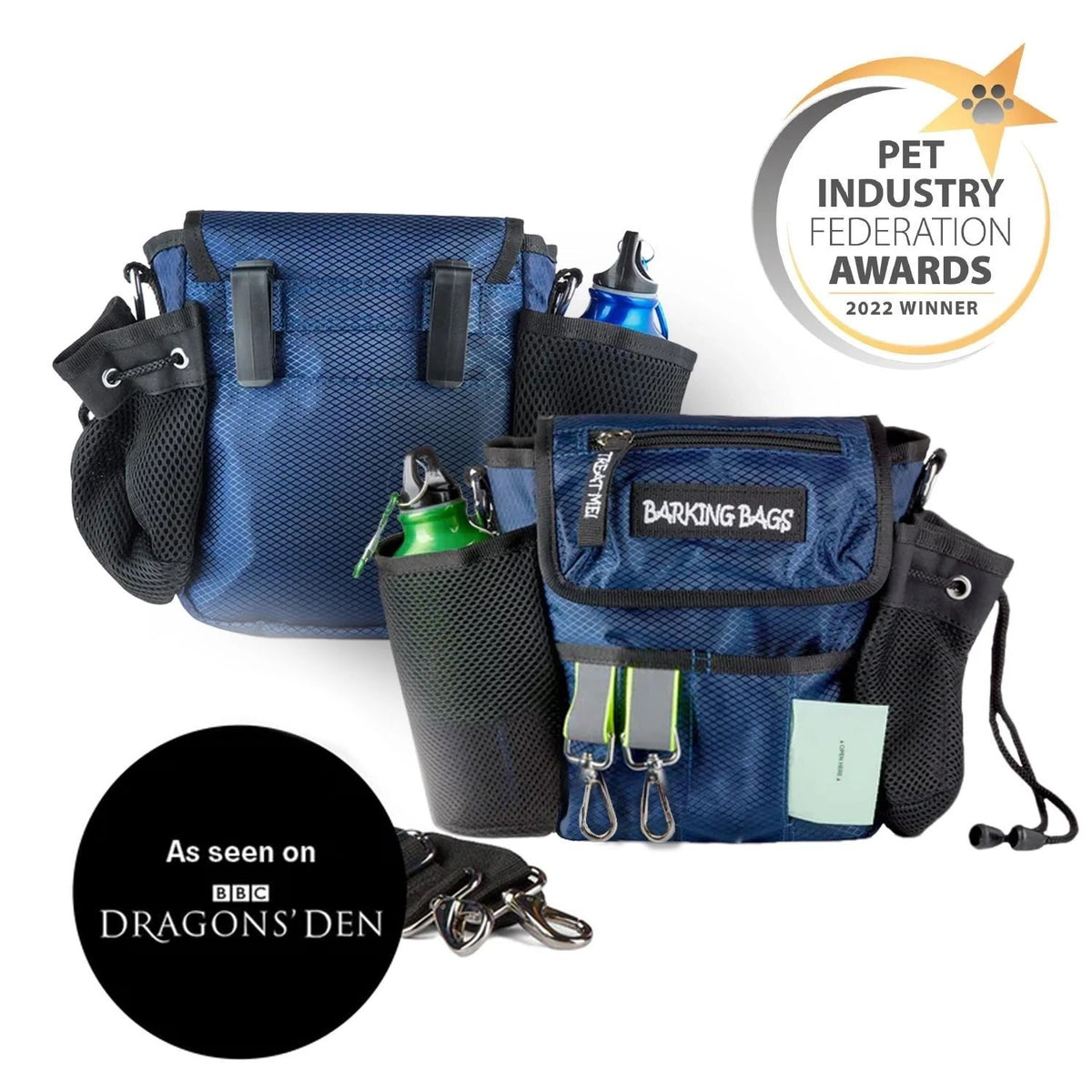 Midnight Blue Dog Walking Bag As Seen On Dragons' Den Barking Bags