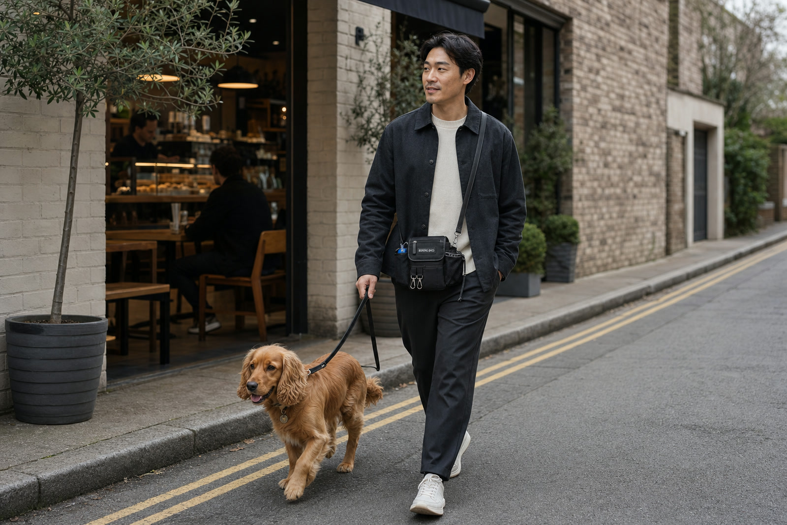 The Original Bag - Slate Black Leather Trim Barking Bags