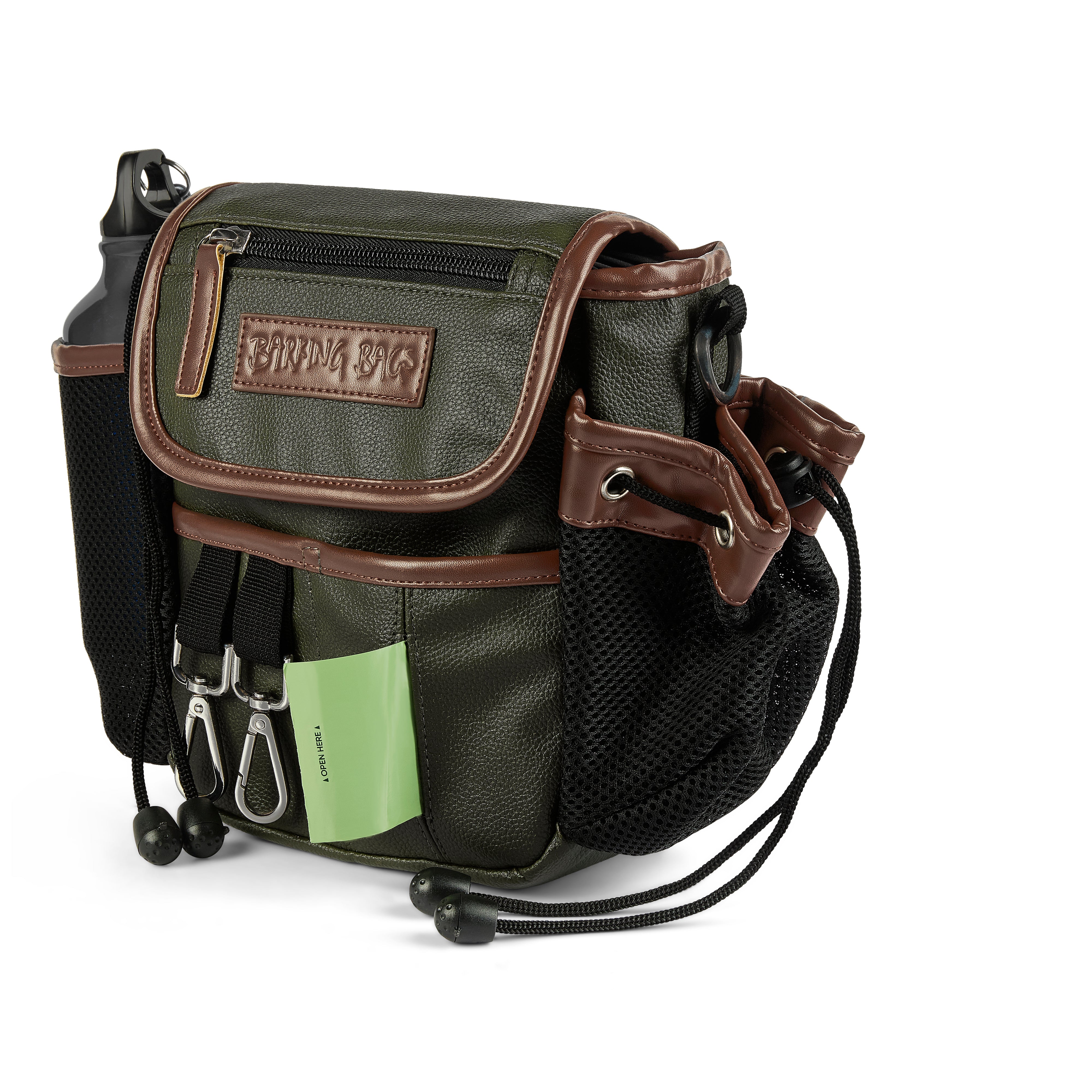 The Original Bag - Moss Green Leather Trim Barking Bags