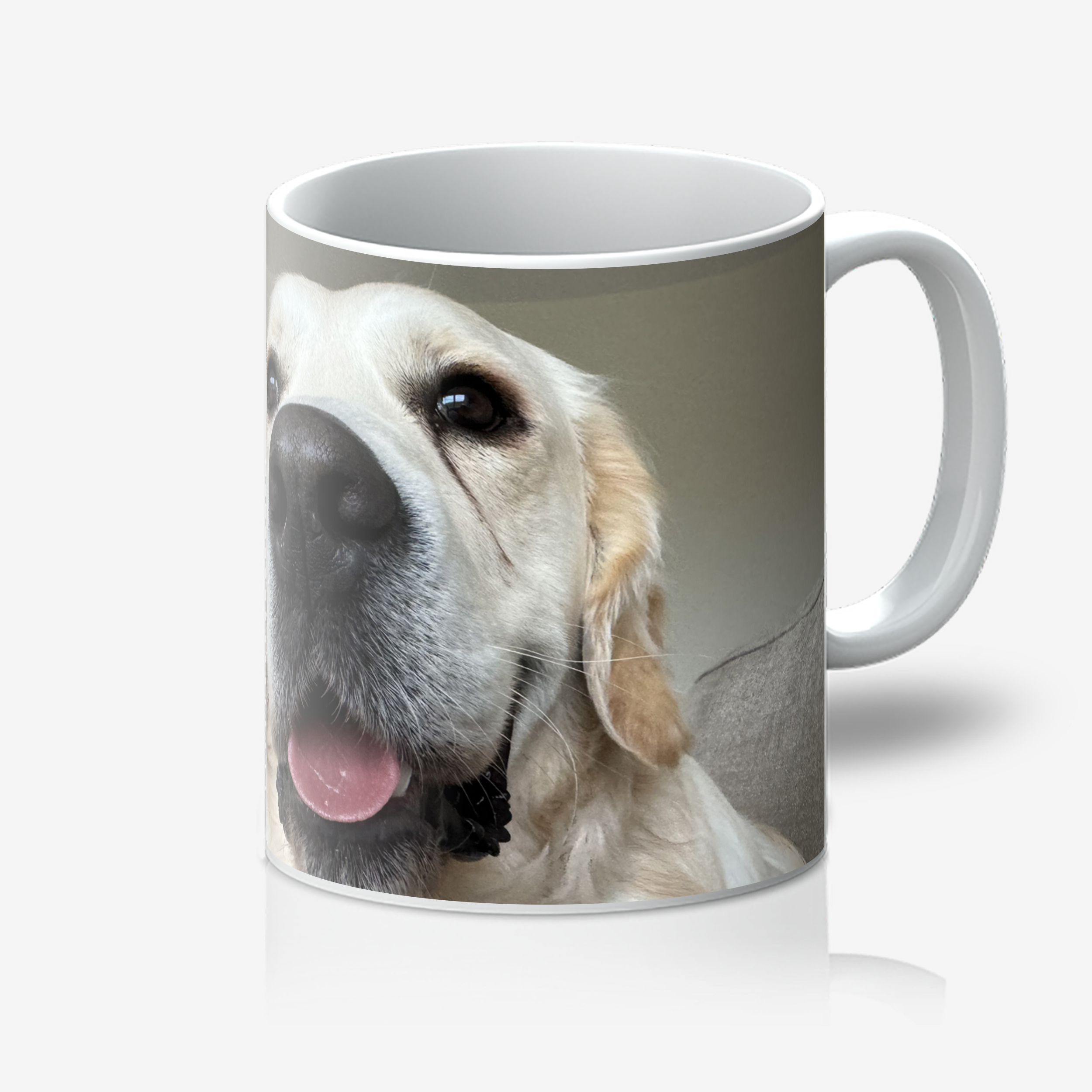 Custom Dog Photo Mug - White Cushions Prodigi   